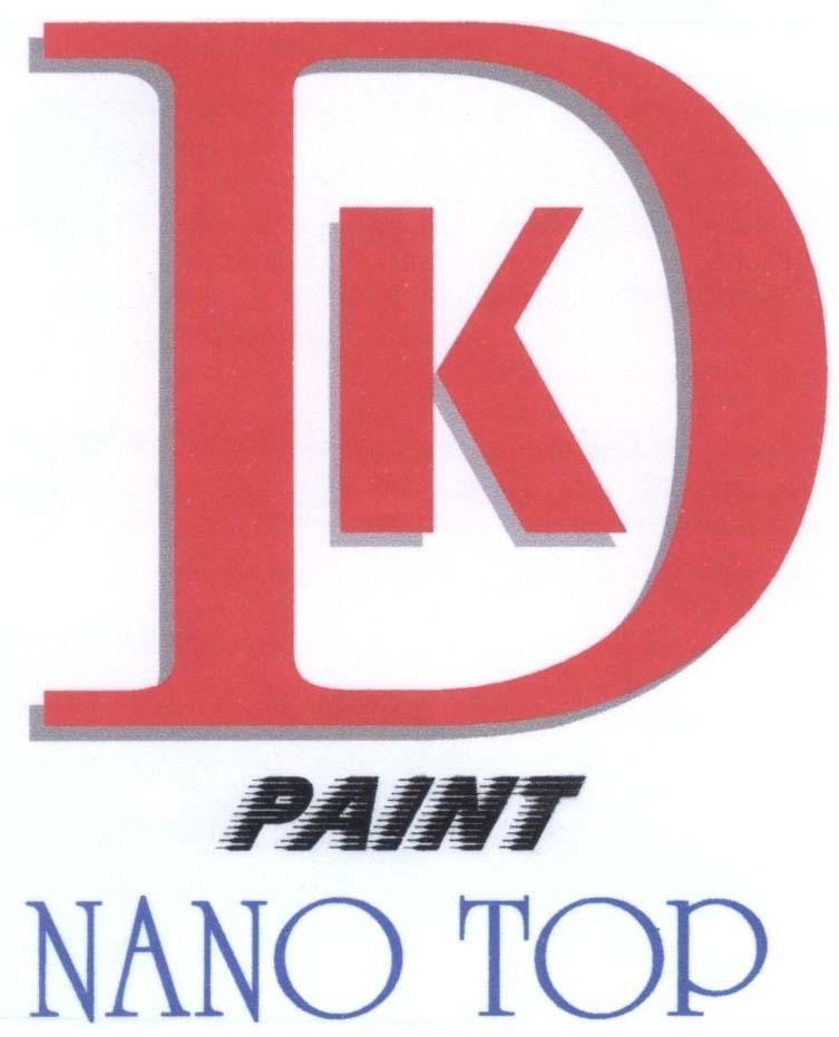 Mẫu nhãn hiệu DK PAINT NANO TOP