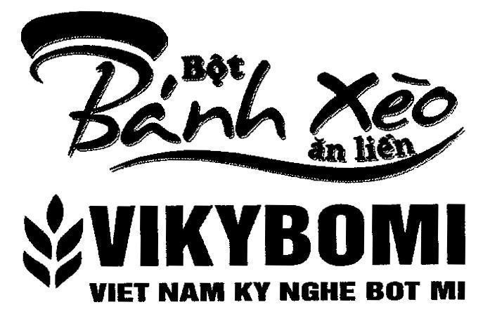 Mẫu nhãn hiệu Bột Bánh Xèo ăn liền VIKYBOMI VIET NAM KY NGHE BOT MI