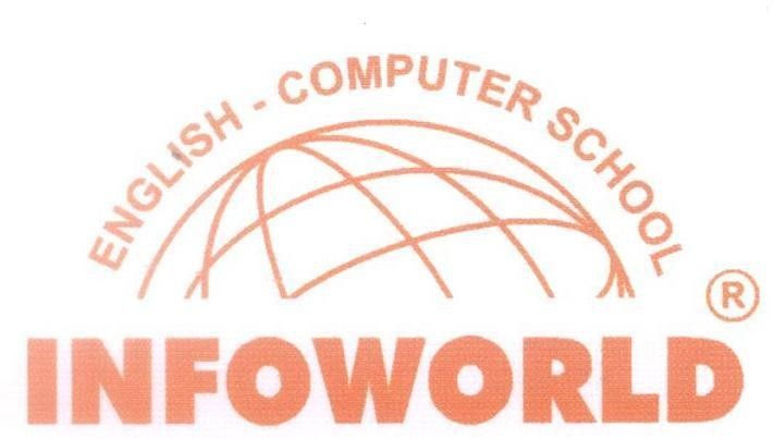 Mẫu nhãn hiệu INFOWORLD ENGLISH - COMPUTER SCHOOL