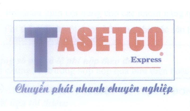 Mẫu nhãn hiệu TASETCO Express Chuyển phát nhanh chuyên nghiệp