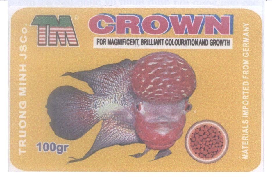 Mẫu nhãn hiệu TM CROWN TRUONG MINH JSCo FOR MAGNIFICENT, BRILLIANT COLOURATION AND GROWTH