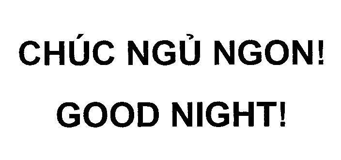 Mẫu nhãn hiệu Chúc Ngủ Ngon! GOOD NIGHT!