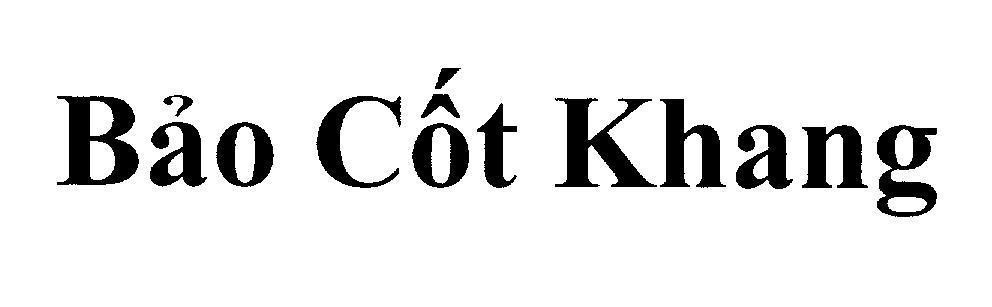 Mẫu nhãn hiệu Bảo Cốt Khang