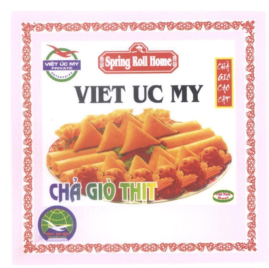 Mẫu nhãn hiệu Việt úc My PRIVATE ENTERPRISE Spring Roll Home VIET UC MY chả giò cao cấp Chả giò thịt