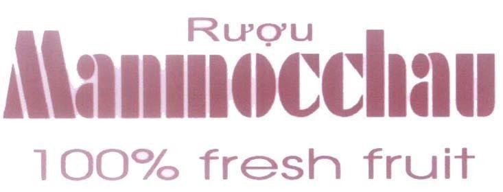 Mẫu nhãn hiệu Rượu Manmocchau 100% fresh fruit