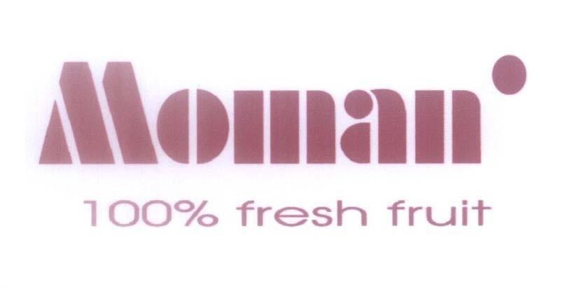 Mẫu nhãn hiệu Moman 100% fresh fruit