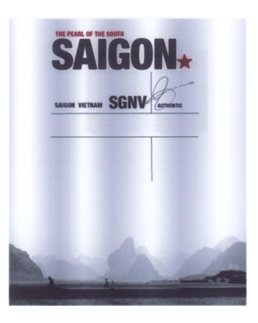 Mẫu nhãn hiệu THE PEARL OF THE SOUTH SAIGON SAIGON VIETNAM SGNV AUTHENTIC