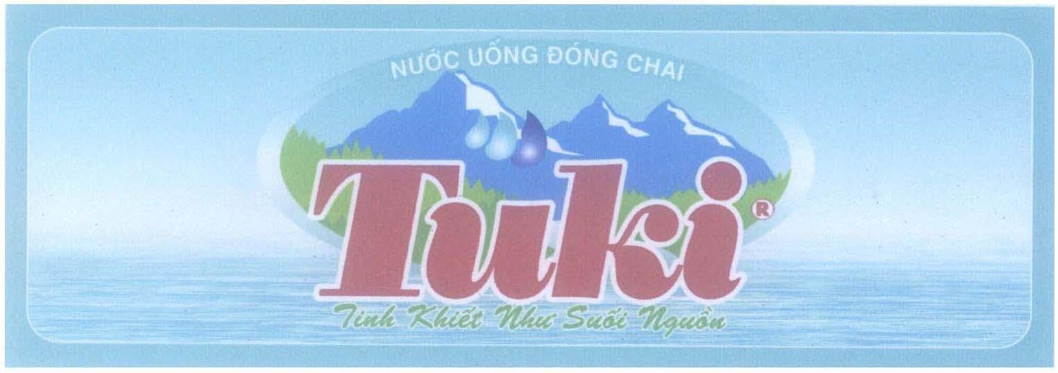 Mẫu nhãn hiệu Tuki Tinh khiết Như Suối Nguồn Nước uống đóng chai...