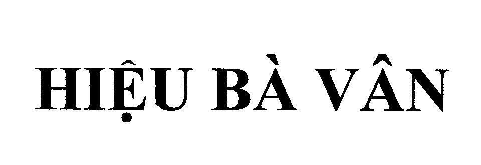 Mẫu nhãn hiệu Hiệu Bà Vân