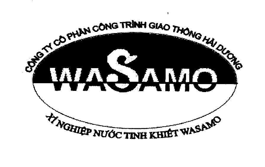 Mẫu nhãn hiệu WASAMO Công ty cổ phần công trình giao thông Hải Dương xí nghiệp nước tinh khiết WASAMO