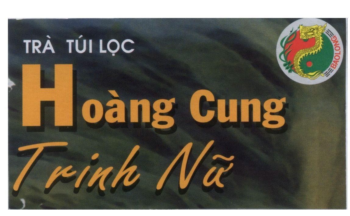 Mẫu nhãn hiệu Trà Túi Lọc Hoàng Cung Trinh Nữ BAO LONG