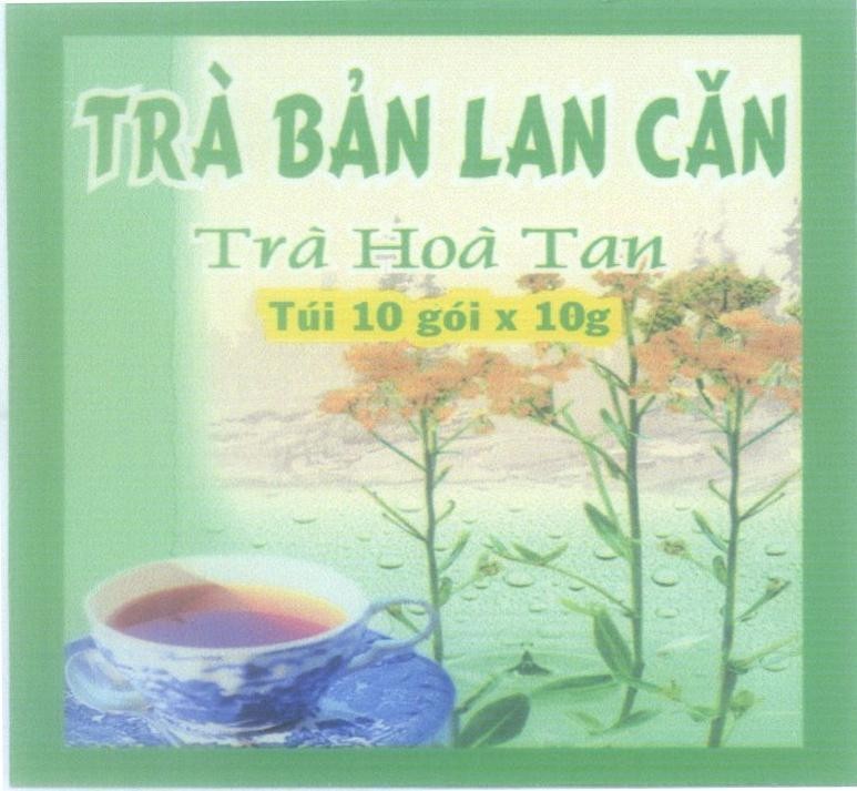 Mẫu nhãn hiệu Trà Bản Lan Căn Trà Hoà Tan Túi 10 gói x 10g