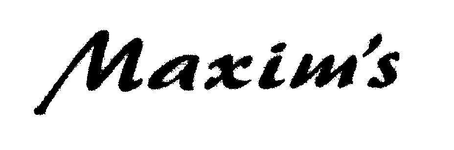 Mẫu nhãn hiệu Maxim's