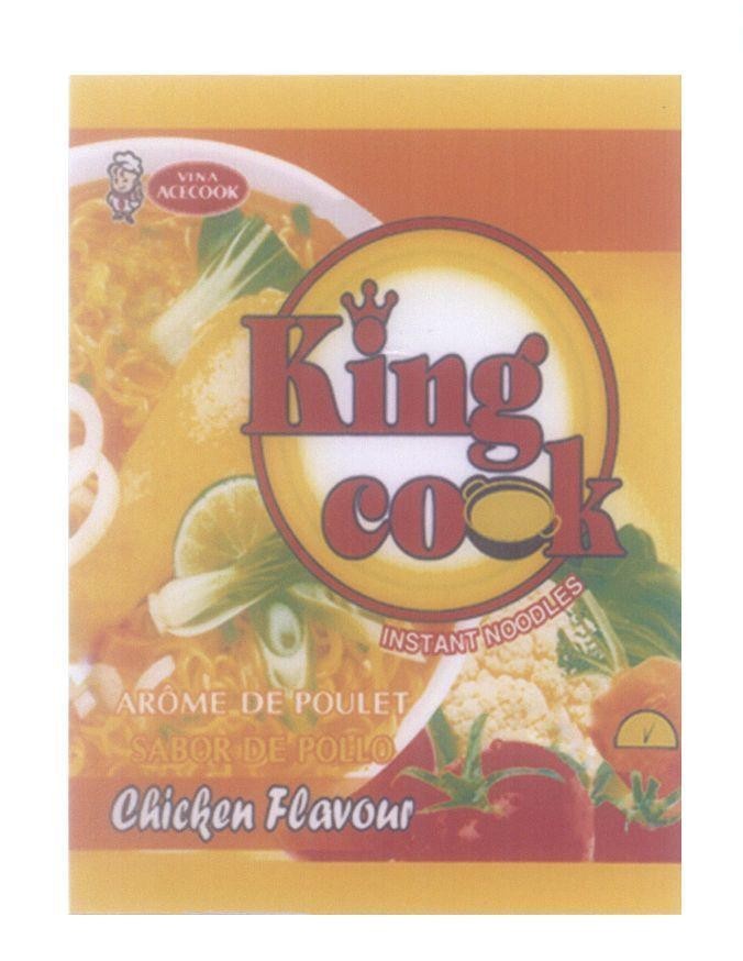 Mẫu nhãn hiệu King Cook VINA ACECOOK ARÔME DE POULET SABOR DE POLLO Chicken Flavour INSTANT NOODLES