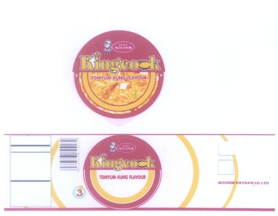 Mẫu nhãn hiệu VINA ACECOOK Kingcook 3 VIETNAM CO., LTD TOMYUM KUNG FLAVOUR