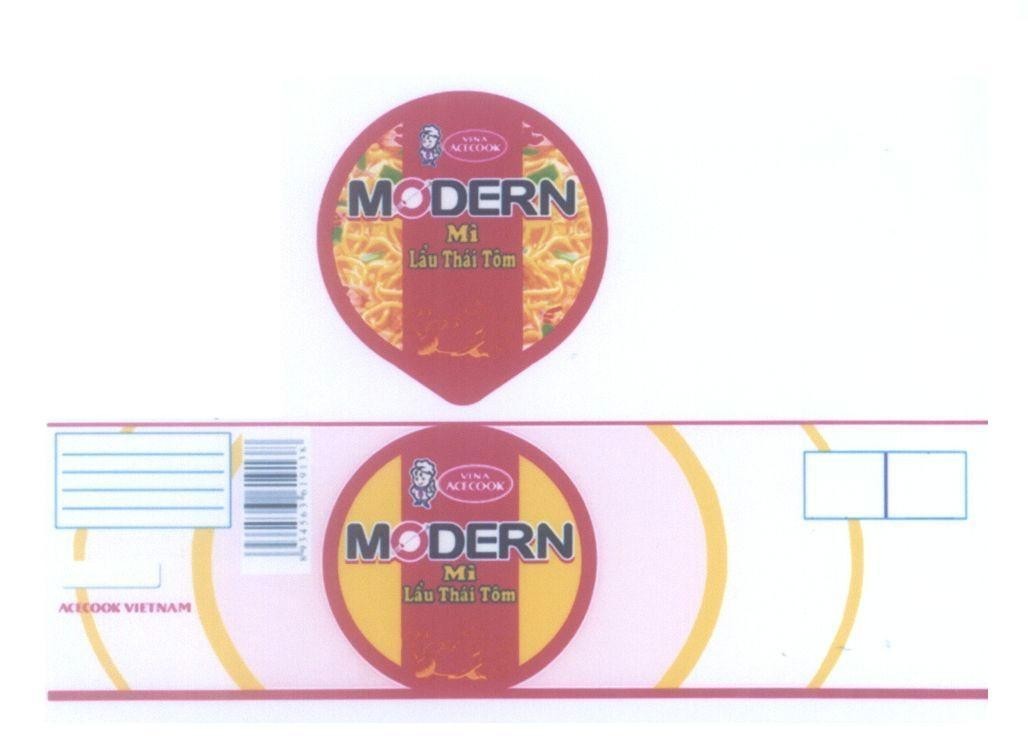 Mẫu nhãn hiệu VINA ACECOOK MODERN Mì Lẩu Thái Tôm