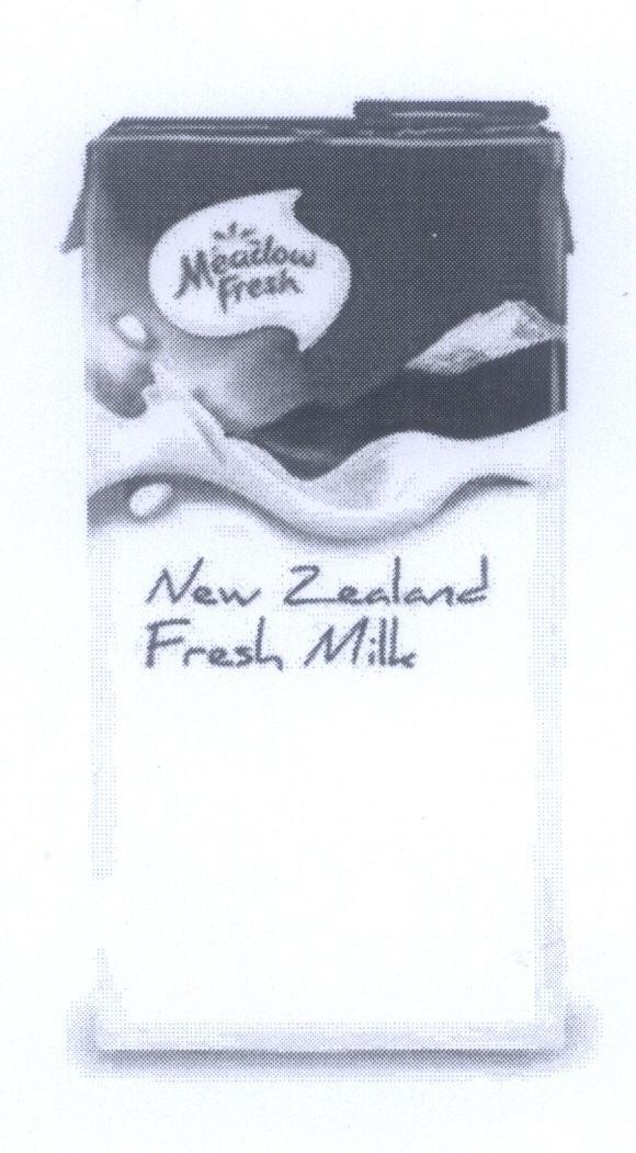 Mẫu nhãn hiệu Meadow Fresh New Zealand Fresh Milk