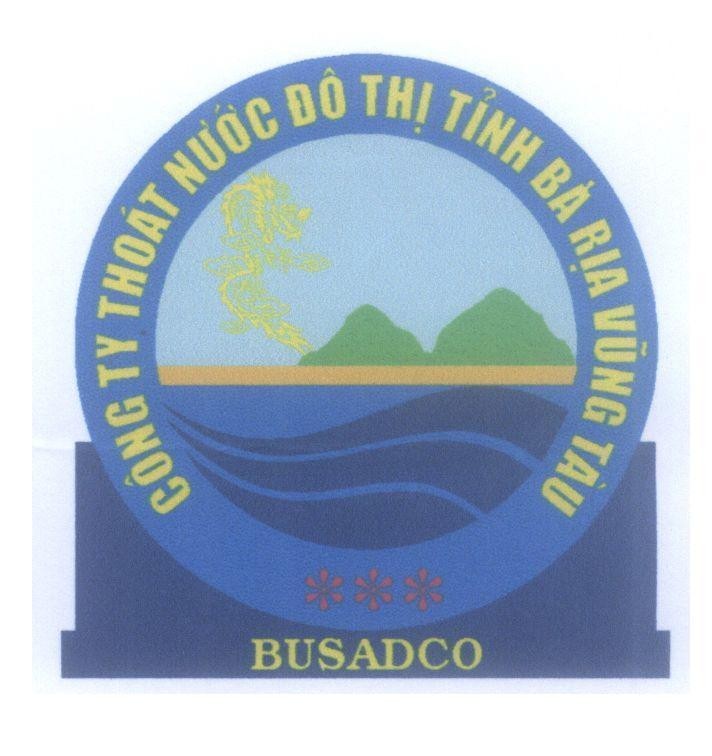 Mẫu nhãn hiệu BUSADCO Công Ty Thoát Nước Đô Thị Tỉnh Bà Rịa Vũng Tàu