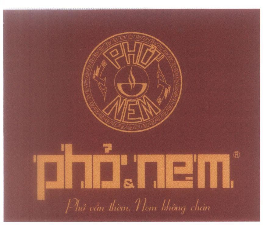 Mẫu nhãn hiệu Phở nem phở và nem Phở vẫn thèm Nem không chán