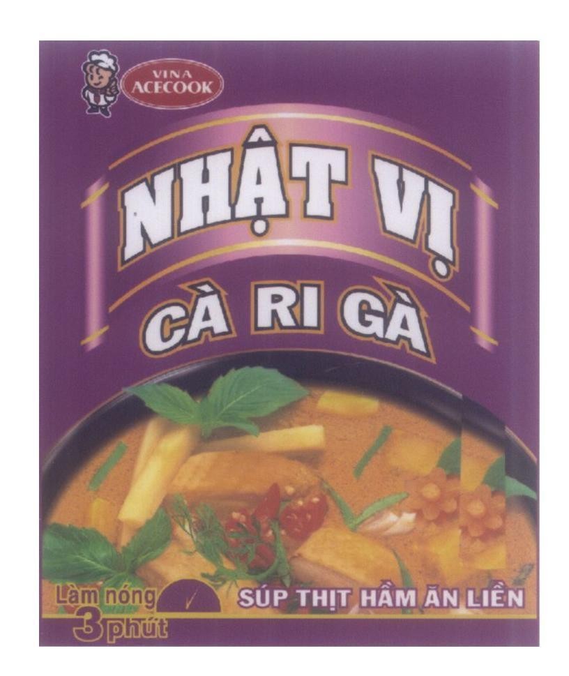 Mẫu nhãn hiệu Nhật Vị Cà Ri Gà VINA ACECOOK Súp Thịt Hầm Ăn Liền Làm nóng 3 phút