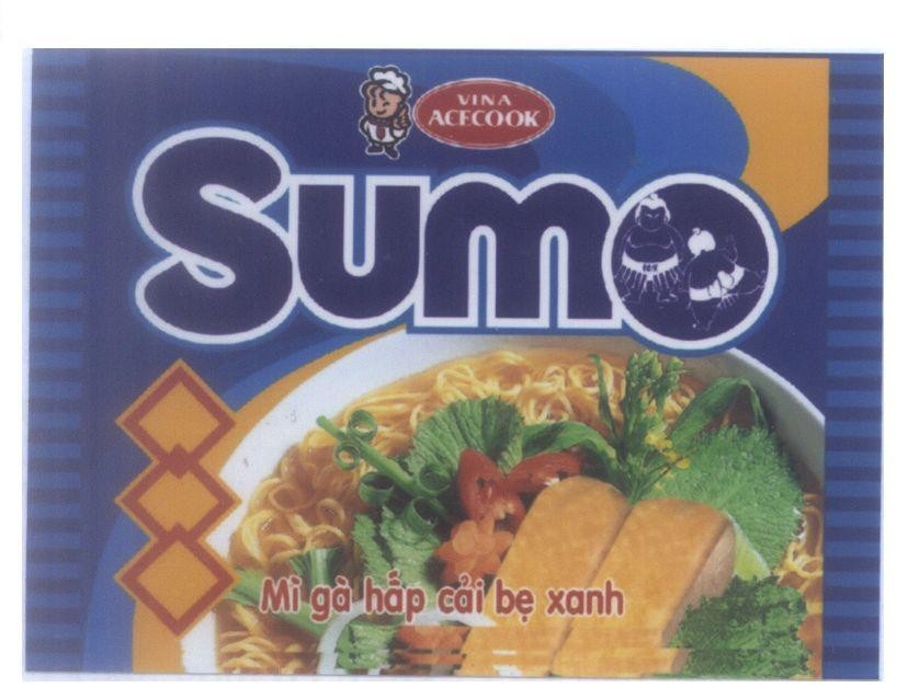 Mẫu nhãn hiệu VINA ACECOOK Sumo Mì gà hấp cải bẹ xanh
