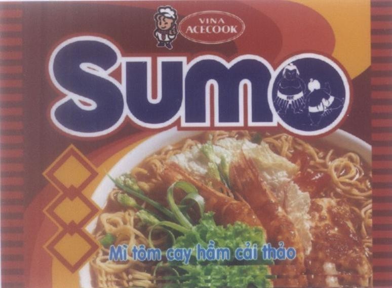 Mẫu nhãn hiệu VINA ACECOOK Sumo Mì tôm cay hầm cải thảo