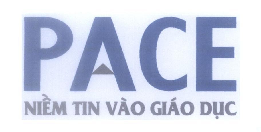 Mẫu nhãn hiệu PACE Niềm Tin Vào Giáo Dục