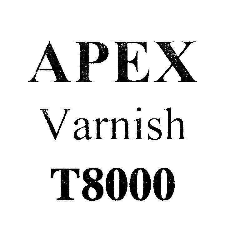 Mẫu nhãn hiệu APEX Varnish T8000