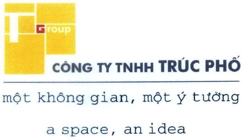 Mẫu nhãn hiệu T group Công ty TNHH Trúc Phố một không gian, một ý tưởng a space, an idea