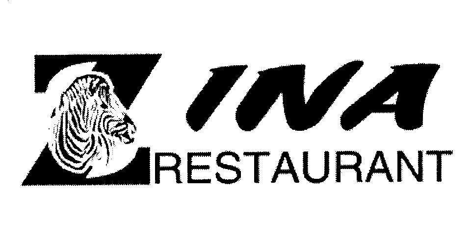 Mẫu nhãn hiệu ZINA RESTAURANT