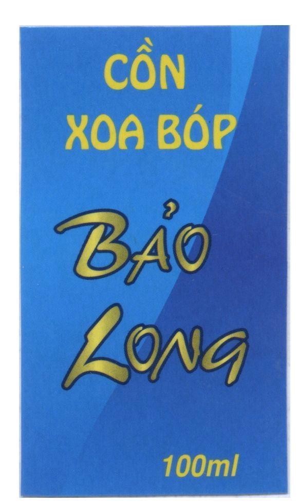 Mẫu nhãn hiệu Cồn Xoa Bóp Bảo Long 100ml