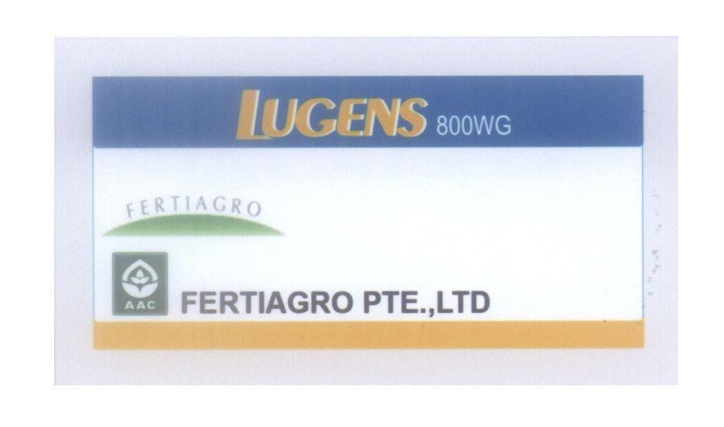 Mẫu nhãn hiệu LUGENS 800WG FERTIAGRO AAC FERTIAGRO PTE., LTD
