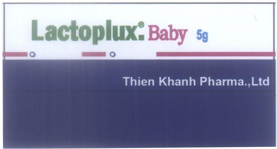 Mẫu nhãn hiệu Lactoplux.Baby 5g Thien Khanh Pharma., Ltd