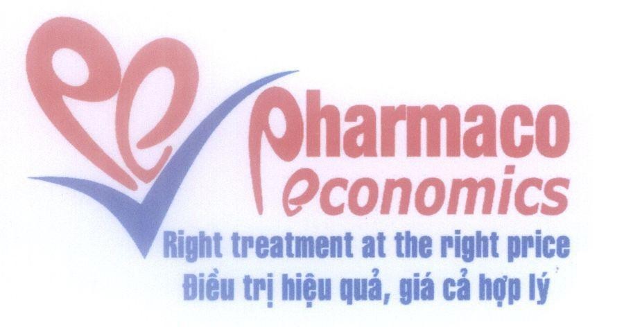 Mẫu nhãn hiệu P e V Pharmaco Economics Right treatment at the right price Điều trị hiệu quả, giá cả hợp lý