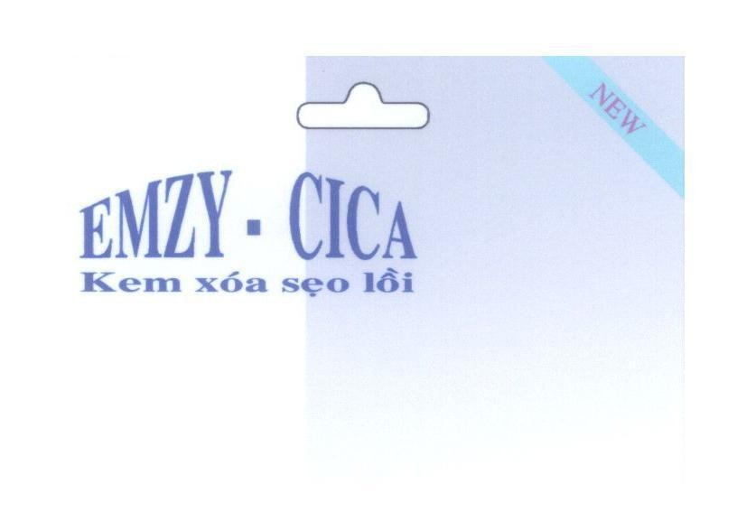 Mẫu nhãn hiệu T EMZY - CICA Kem xoá sẹo lồi NEW