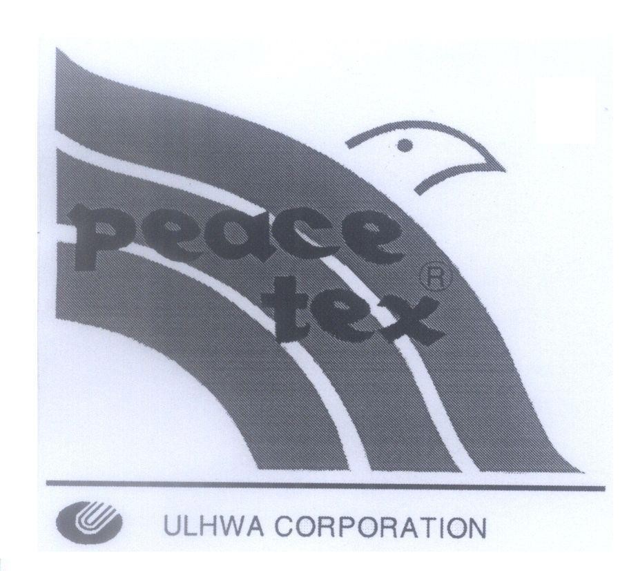 Mẫu nhãn hiệu peace tex U ULHWA CORPORATION