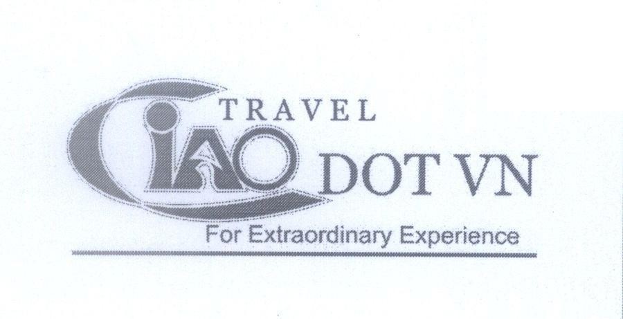 Mẫu nhãn hiệu IAO TRAVEL CIAO DOT VN For Extraordinary Experience