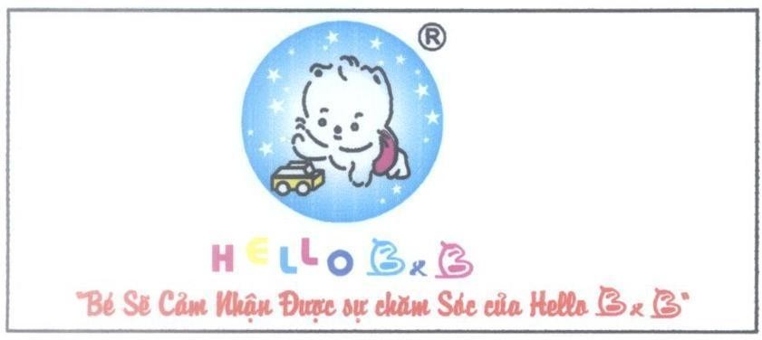 Mẫu nhãn hiệu Hello B & B Bé sẽ cảm nhận được sự chăm sóc của Hello B & B
