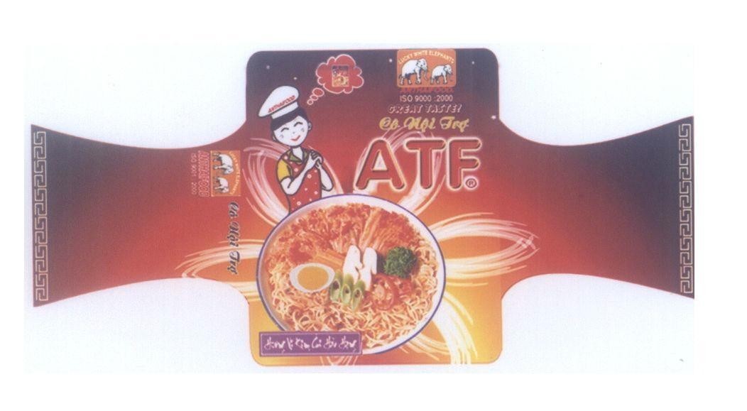 Mẫu nhãn hiệu ATF LUCKY WHITE ELEPHANTS ANTHAIFOOD GREAT TASTE Cô Nội Trợ Hương Vị Kim Chi Hảo Hạng