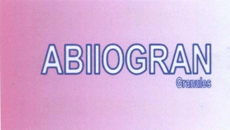 Mẫu nhãn hiệu ABIIOGRAN Granules