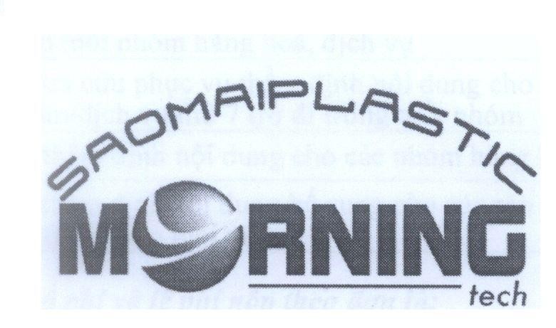 Mẫu nhãn hiệu SAOMAIPLASTIC MORNING tech