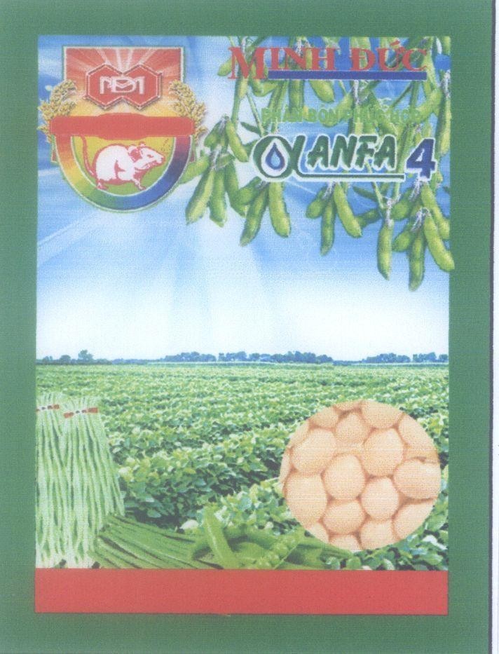 Mẫu nhãn hiệu Minh Đức ANFA 4 M D [Ký tự alpha] Phân bón phức hợp
