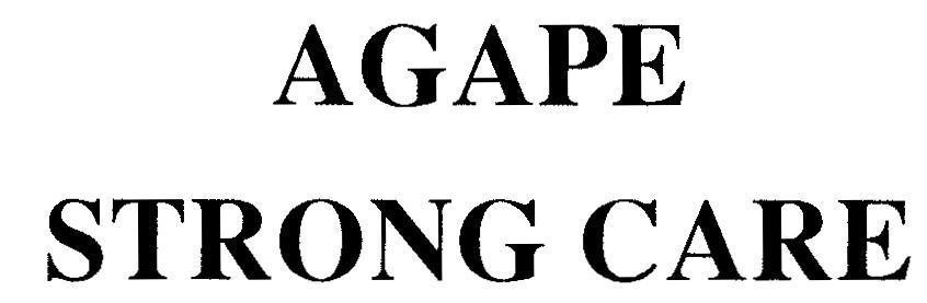 Mẫu nhãn hiệu AGAPE STRONG CARE
