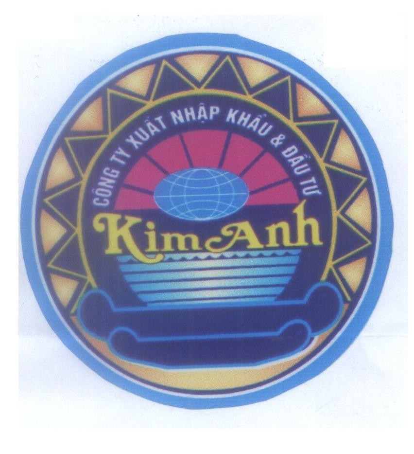 Mẫu nhãn hiệu Kim Anh Công Ty Xuất Nhập Khẩu & Đầu Tư