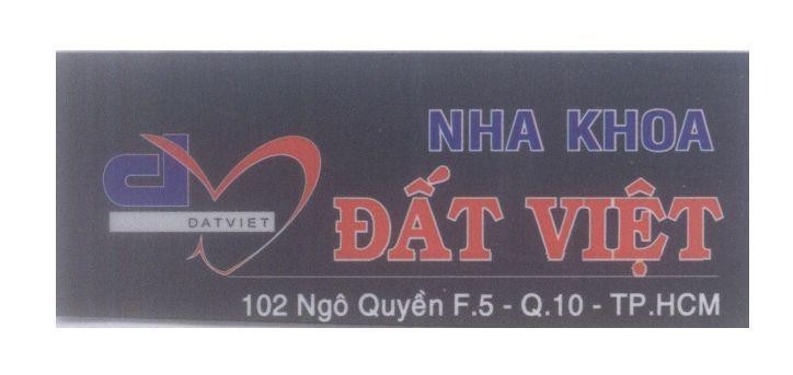 Mẫu nhãn hiệu D V ĐV NHA KHOA ĐAT VIET