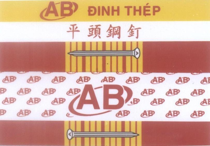 Mẫu nhãn hiệu AB Đinh Thép [phỉnh thủ thủng tinh: đinh thép đầu bằng]