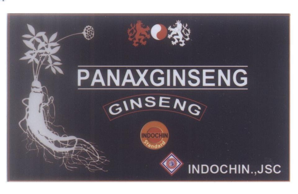 Mẫu nhãn hiệu PANAXGINSENG GINSENG INDOCHIN., JSC