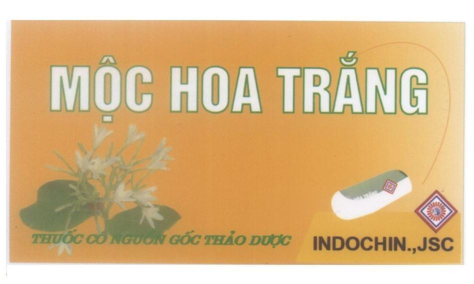 Mẫu nhãn hiệu Mộc Hoa Trắng Thuốc Có Nguồn Gốc Thảo Dược INDOCHIN.,JSC