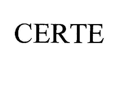 Mẫu nhãn hiệu CERTE