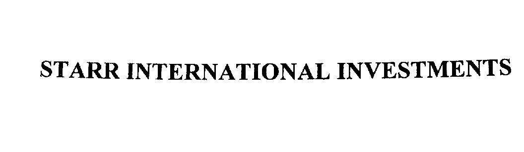 Mẫu nhãn hiệu STARR INTERNATIONAL INVESTMENTS